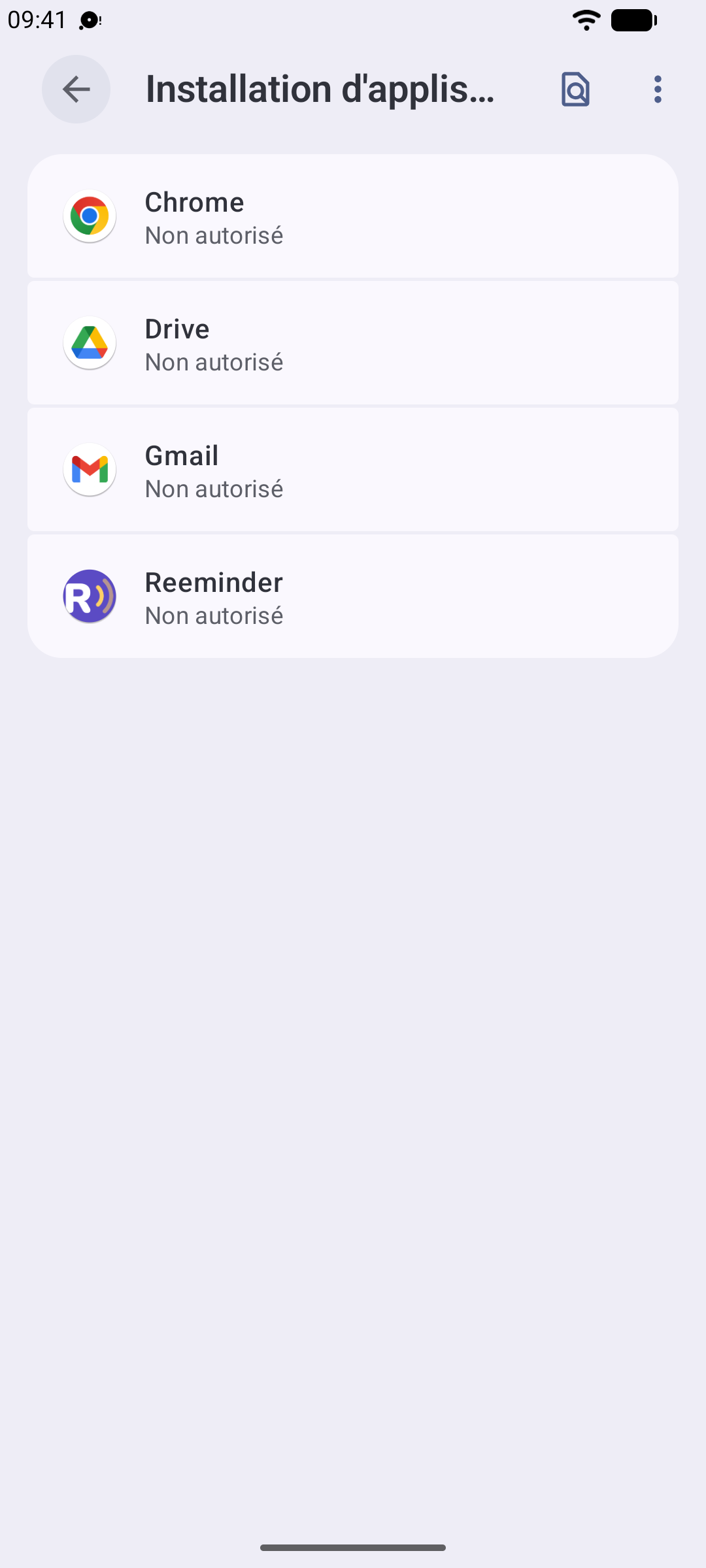 Les paramètres Android avec l'interrupteur « Installation d'applis inconnues » activé pour le navigateur